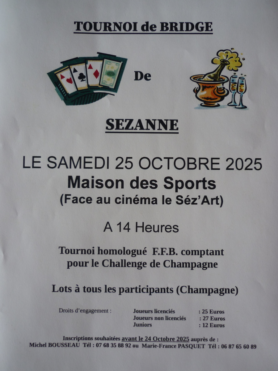 Tournoi de Bridge de Sezanne
